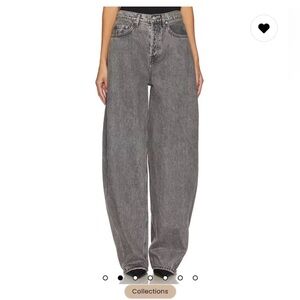 GRLFRND Women's Gray Wide-Leg Jeans